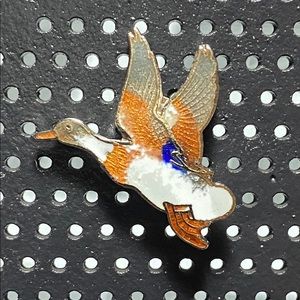 1 Bird Enamel Pin with secure pin back